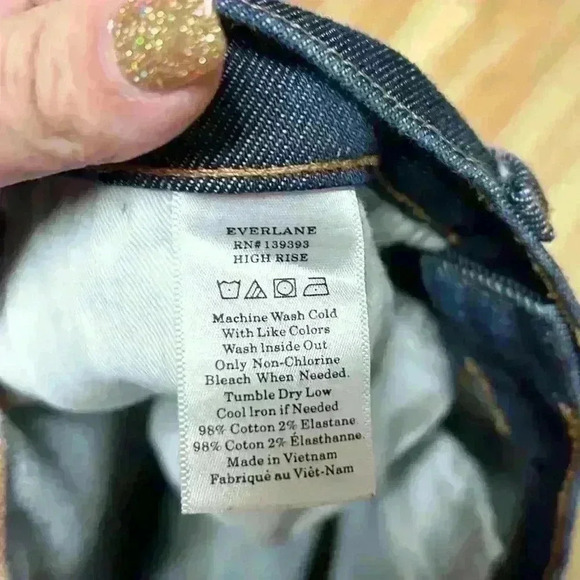 Everlane High Waist Dark Wash Jeans Size 29 Tall - Picture 8 of 10